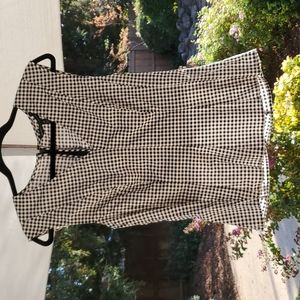 WHBM Checkered peplum top
